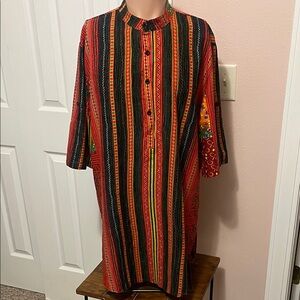 Vibrant Multicolor Men's Casual Button Down Shirt